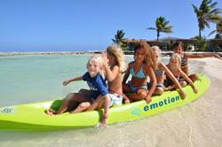 Sorobon Beach Resort and Wellness - Bonaire. Kids kayaking.